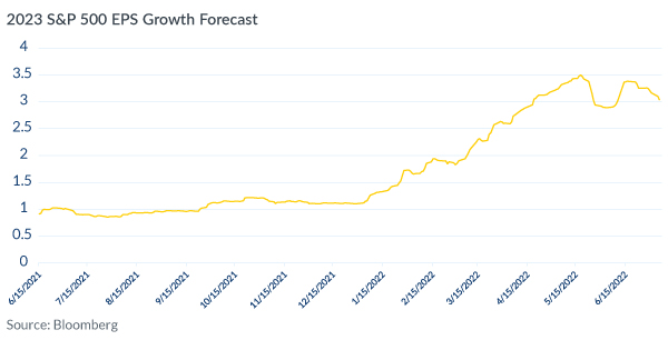 2023 S&P 500 EPS Growth Forecost